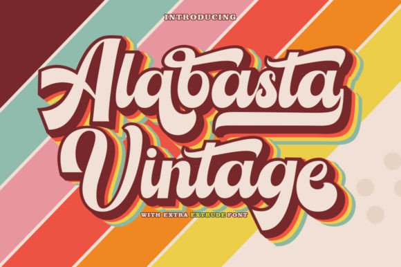 Alabasta Vintage: A Bold Retro Script Font for Handmade Brands