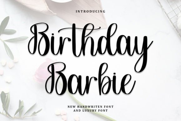 Birthday Barbie: A Refined Handwritten Font for Brand Elegance