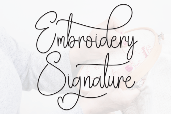 Embroidery Signature: A Refined Script Font for Editorial Design