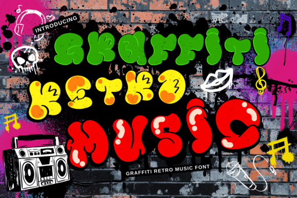 Graffiti Retro Music Font: Urban Energy for Bold Branding