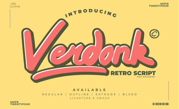 Verdonk: A Bold Retro Script Font for Digital Branding